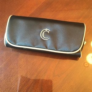 Chantelle Travel Jewelry Bag, black with gold lining, magnetic closure, NWOT